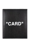 OFF-WHITE LEATHER CARD HOLDER,11026705