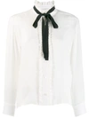 SANDRO LONG-SLEEVED BOW BLOUSE