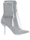 BEN TAVERNITI UNRAVEL PROJECT STILETTO POINTED ANKLE BOOTS