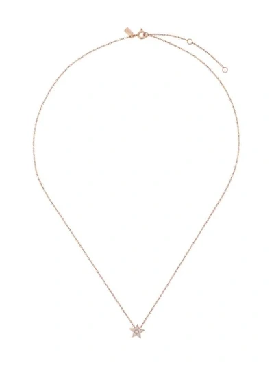 Ef Collection 14kt Gold Star Diamond Necklace In Bronze