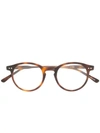 Epos Round Glass Frames In Braun
