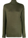 Tom Ford Cashmere-silk Turtleneck Sweater In Green