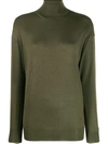Tom Ford Turtleneck Cashmere And Silk Sweater In Green