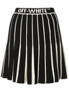 OFF-WHITE OFF-WHITE STRIPED PLEATED KNIT SKIRT - SCHWARZ