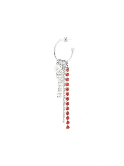 Justine Clenquet Holly Single Earring In Red/palladium