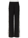 BALMAIN BALMAIN TWEED BUTTON PANEL TROUSERS - 黑色