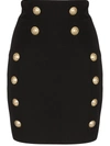 BALMAIN BUTTON-DETAIL MINI SKIRT