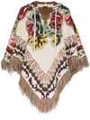 ETRO intarsia floral knit poncho