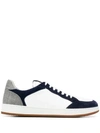 ELEVENTY TWO TONE LOW TOP SNEAKERS