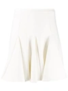 OFF-WHITE OFF-WHITE 高腰褶饰半身裙 - 白色