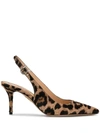 CHARLOTTE OLYMPIA POINTED LEOPARD PRINT PUMPS