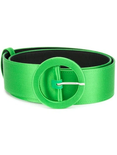 Attico Rounded Buckle Belt In Green