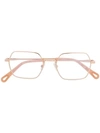 CHLOÉ CHLOÉ EYEWEAR 方框眼镜 - 金色