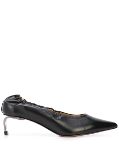 Clergerie Pointed Kitten Heel Pumps In Black