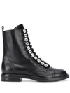 CASADEI CASADEI ANKLE LACE-UP BOOTS - BLACK