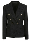 Tagliatore Alicya Textured Blazer In Black