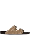 ISABEL MARANT ISABEL MARANT BEIGE LENNYO SUEDE LEATHER SANDALS - 大地色