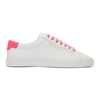 SAINT LAURENT WHITE & PINK ANDY SNEAKERS