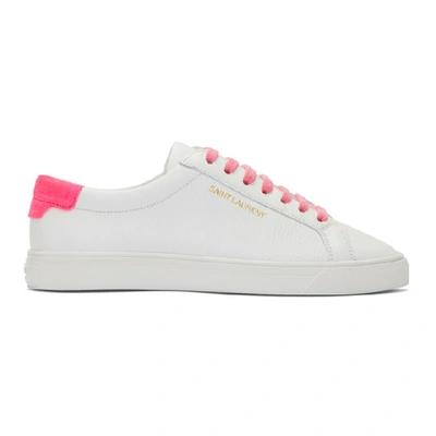 Saint Laurent Andy Sneakers - 白色 In White,fuchsia