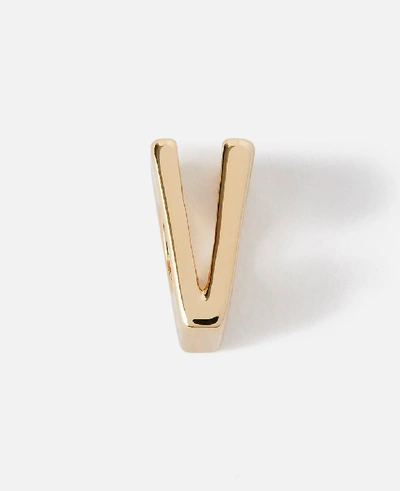 Stella Mccartney Gold V' Alphabet Shoe Charm New