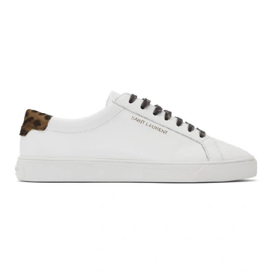 Saint Laurent Camouflage Detail Low-top Trainers In White