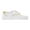 SAINT LAURENT WHITE & GOLD VENICE SNEAKERS