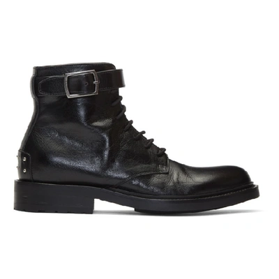 Saint Laurent Army Stud Detailed Boots - 黑色 In Black