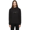 Saint Laurent Logo-print Cotton Hooded Sweatshirt In 1081 Blksil