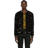 SAINT LAURENT SAINT LAURENT BLACK TEDDY TANGLE SILVER BOMBER JACKET