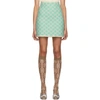 GUCCI GUCCI BLUE GG TWEED MINISKIRT