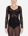 DOLCE & GABBANA CORDONETTO LACE TOP WITH LACES