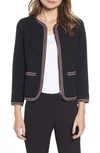 ANNE KLEIN BRAIDED TRIM JACKET,10727100