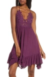 FREE PEOPLE INTIMATELY FP ADELLA FRILLED CHEMISE,F18M01006