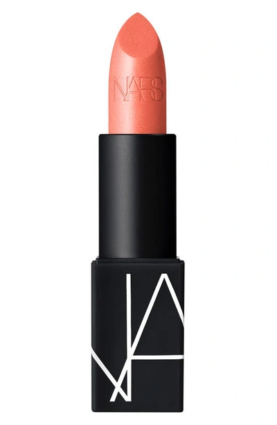Nars Lipstick - Satin In Orgasm ( Peachy Pink With Golden Shimmer