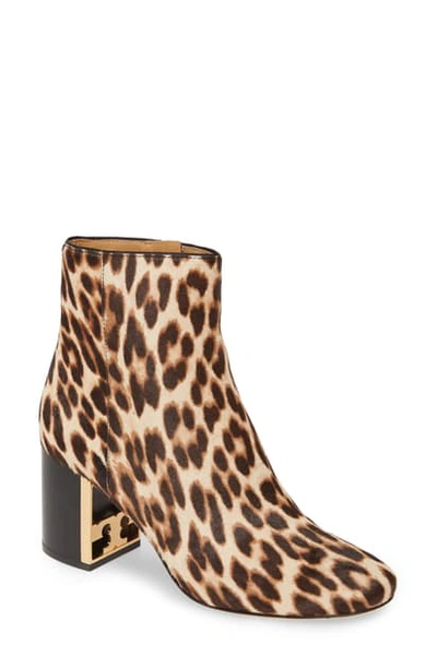 Tory Burch Gigi 70 Leopard-print Calf Hair Ankle Boots In Animalier