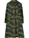 Rochas Oversized Printed Coat In Green