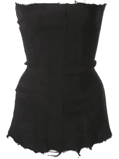 Marc Le Bihan Strapless Top In Noir