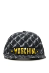 MOSCHINO MOSCHINO PIXEL LOGO PRINT BASEBALL CAP