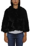 RED VALENTINO RED VALENTINO REVERSIBLE CROPPED FUR JACKET