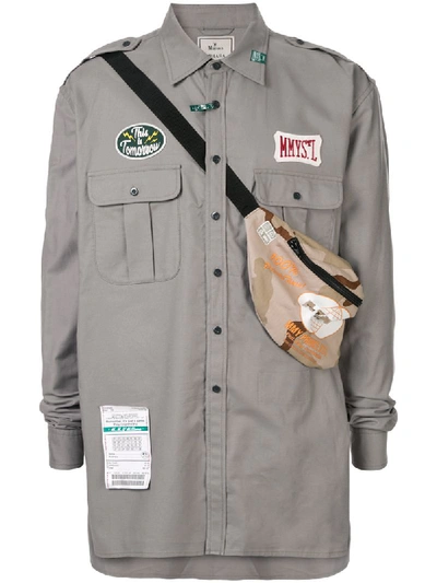 Miharayasuhiro Bag-on Work Shirt In Grey