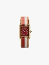 La Californienne Reworked Vintage Cartier Tank Watch In White/ Red