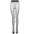 SAINT LAURENT DOTTED VOILE TIGHTS,P00407950