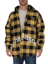 PALM ANGELS PALM ANGELS CHECKED LOGO SHIRT JACKET