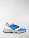 Msgm Attack Colour-block Sneakers In Blue