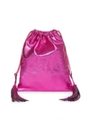 Attico Fuchsia Lamé Leather Pouch