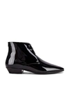 Saint Laurent Jonas Patent Leather Ankle Boots In Black