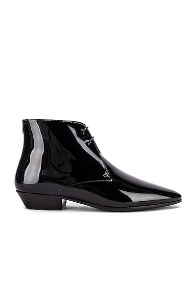 Saint Laurent 20mm Jonas Brushed Leather Boots In Black