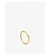 Monica Vinader Siren Hammered Stacking Ring In Gold