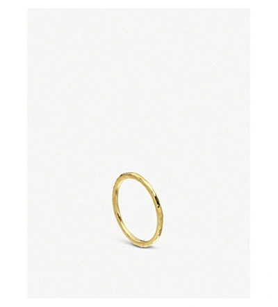 Monica Vinader Siren Hammered Stacking Ring In Gold