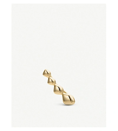 Monica Vinader Rose Gold Vermeil Nura Teardrop Single Climber Earring Right In Yellow Gold-right